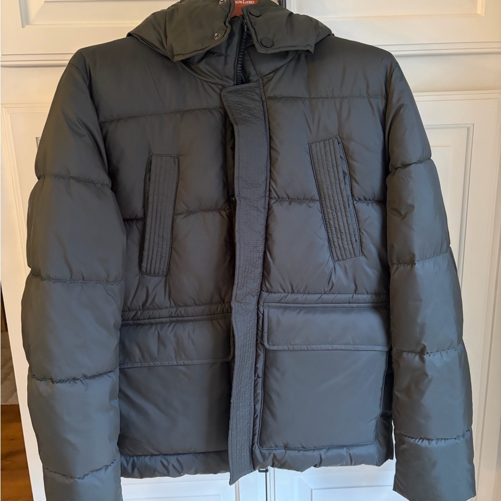 Stoic Men's Gray Winter Puffer Jacket, Small